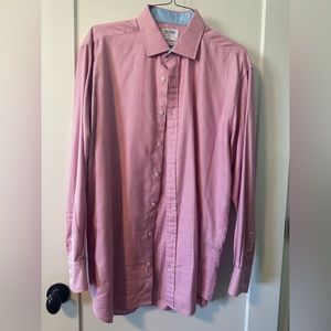 T.M.Lewin Mens Slim Fit Dress Shirt - Size 17 1/2